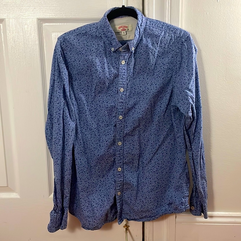 Blue Button Up Shirt - Henry Choice Small Fitted Shirt